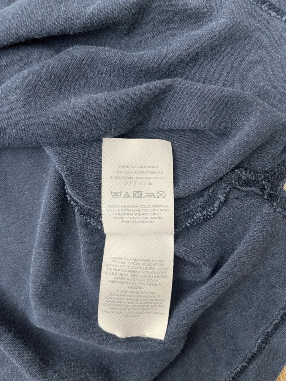 J. Crew Navy V-Neck Cotton Tee - Picture 4 of 4